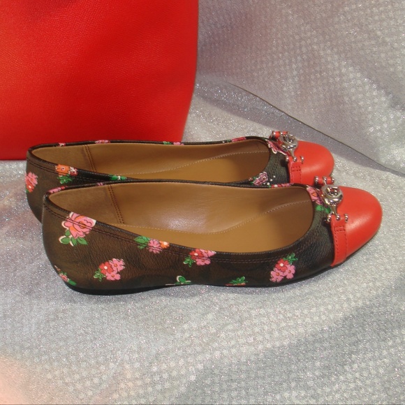 ❤️‍🔥COACH LEILA Brand New. Q9085 WOMENS FLORAL DESIGNER FLATS - Picture 8 of 8